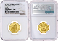100 Yuan 1992. Kaiser Da Yu. 10,38 g. Feingold. Im NGC-Blister mit Grading PF 68 ULTRA CAMEO. Polierte Platte. Krause/Mishler 445. Schön 384.