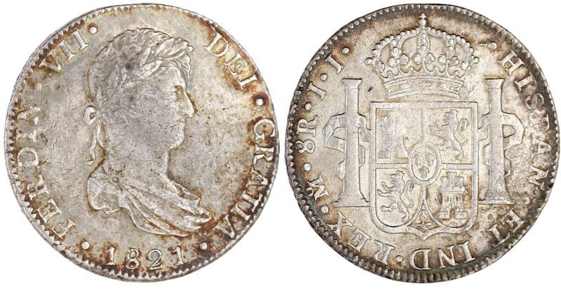 8 Reales 1821 M°JJ, Mexico City. sehr schön, schöne Patina. Krause/Mishler 111....