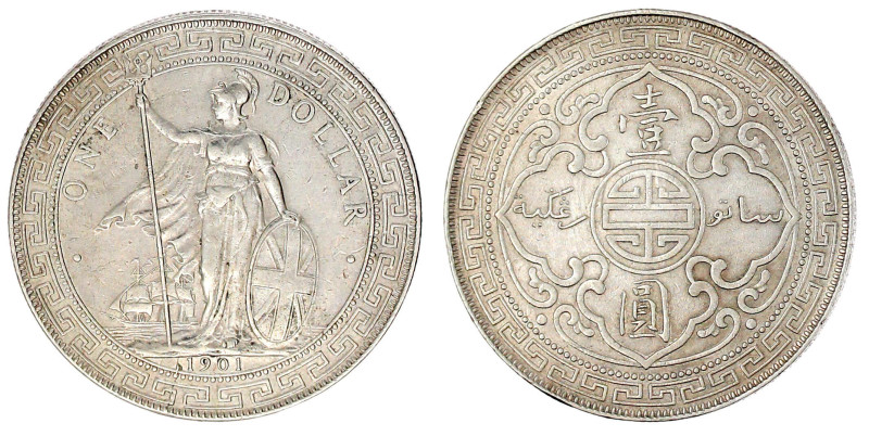 Tradedollar 1901 B. sehr schön/vorzüglich, min. Randfehler. Krause/Mishler T5.