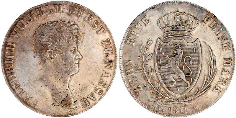 Konventionstaler 1811 CT. Kleiner Kopf und 6 statt 5 Früchte. gutes vorzüglich, ...