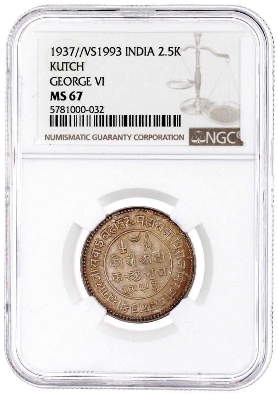 2 1/2 Kori VS 1993 = 1937. NGC Grading MS67 (Top Pop) Yeoman 74.