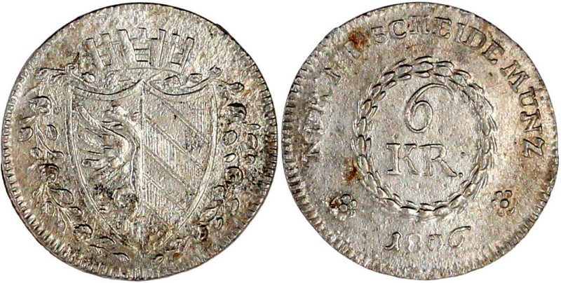 6 Kreuzer 1806. fast vorzüglich. Kellner 367.