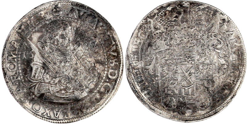 Reichstaler 1582 HB, Dresden. 29,04 g. fast vorzüglich, feine Tönung. Schnee 725...