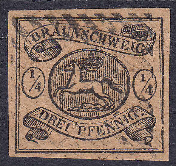 1/4 Gr. Wappen im waager. Oval 1853, gestempelt in Luxuserhaltung, tiefst geprüf...