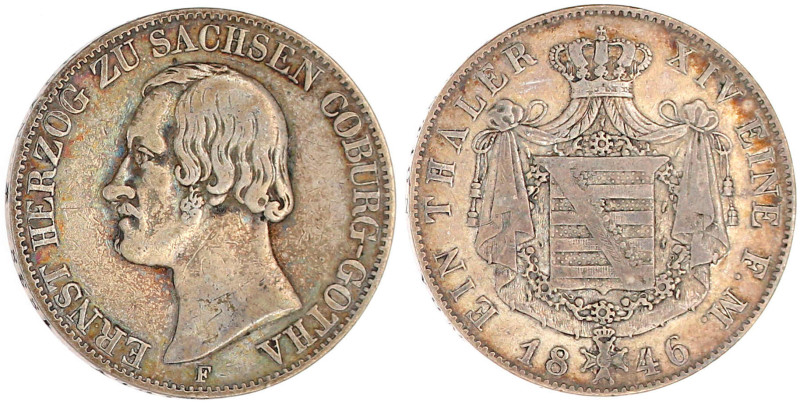 Taler 1846 F. fast sehr schön. Jaeger 282. Thun 364. AKS 100.