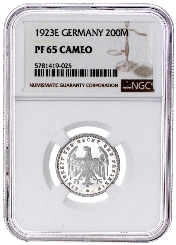 1923 E. Im NGC-Blister mit Grading PF 65 CAMEO (bisher wurden nur 2 Ex. höher ge...