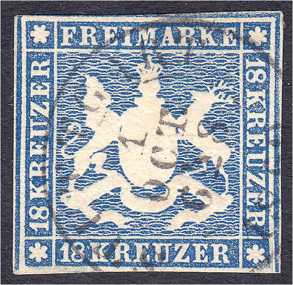 18 Kreuzer Freimarke 1857, sauber in gestempelter Erhaltung, insgesamt in guter ...