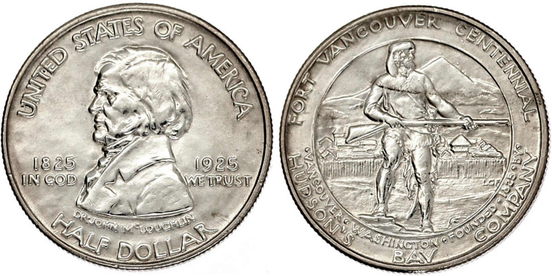 1/2 Dollar Fort Vancouver Centennial 1925, Philadelphia. gutes vorzüglich, selte...