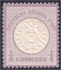 1/4 Gr. großer Brustschild 1872, postfrische Luxuserhaltung, unsigniert. Mi. 300,-€. Michel 16.