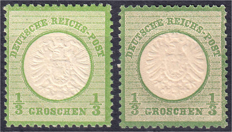 1/3 Gr. großer Brustschild 1872, postfrische Luxuserhaltung, unsigniert, die Nr....