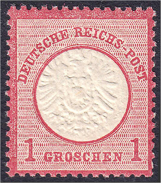 1 Gr. großer Brustschild 1872, tadellos in postfrischer Luxuserhaltung, unsignie...