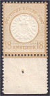 18 Kr. großer Brustschild 1872, postfrische Luxuserhaltung, unsigniert, Unterrandstück. Mi. 220,-€. Michel 28.