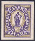 2 Mark Freimarke 1920, ungezähnt in postfrischer Luxuserhaltung. Mi. 160,-€. Michel 132 U.