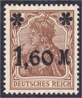 1.60 M. auf 5 Pf. Freimarke 1921, postfrische Luxuserhaltung, Type I und Farbe ,,b", geprüft Tworek BPP. Mi. 230,-€. Michel 154 I b.