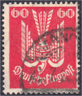 60 Pf. Holztaube 1922, sauber gestempelt, Farbe ,,b" (schwärzlichrot), tiefst geprüft Infla/Winkler BPP. Mi. 180,-€. Michel 213 b.