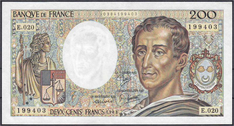 200 Francs 1983. Folge KN. I. Pick 155a.