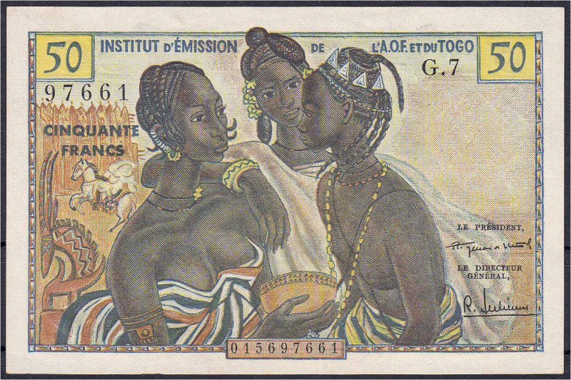 Togo, 50 Francs o.D. (1956). I. Pick 45.