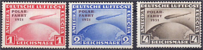 1 M. - 4 M. Polarfahrt 1931, kompletter Satz mit Neugummi. Mi. für Falz 900,-€. ...