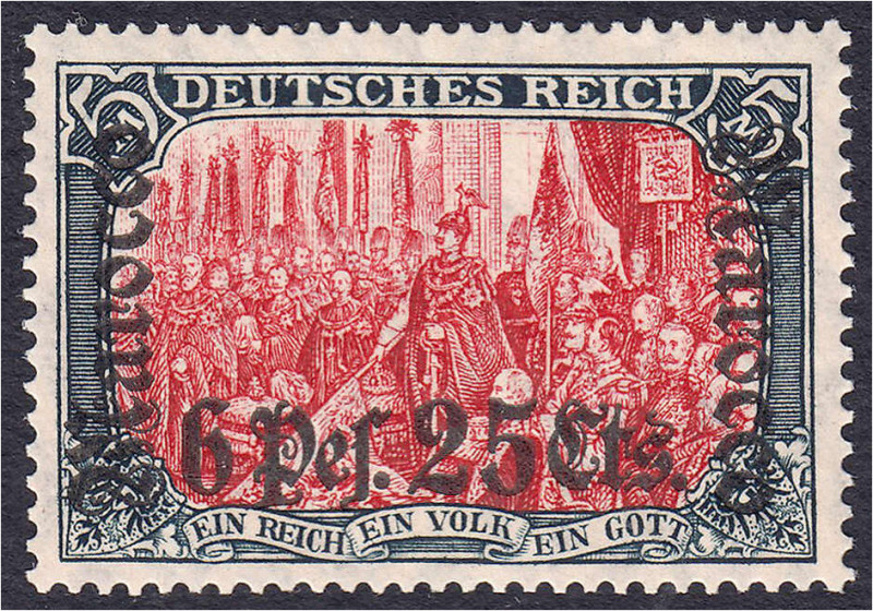 6 P 25 C auf 5 M Freimarke 1906, postfrische Luxuserhaltung, Wasserzeichen 1, un...