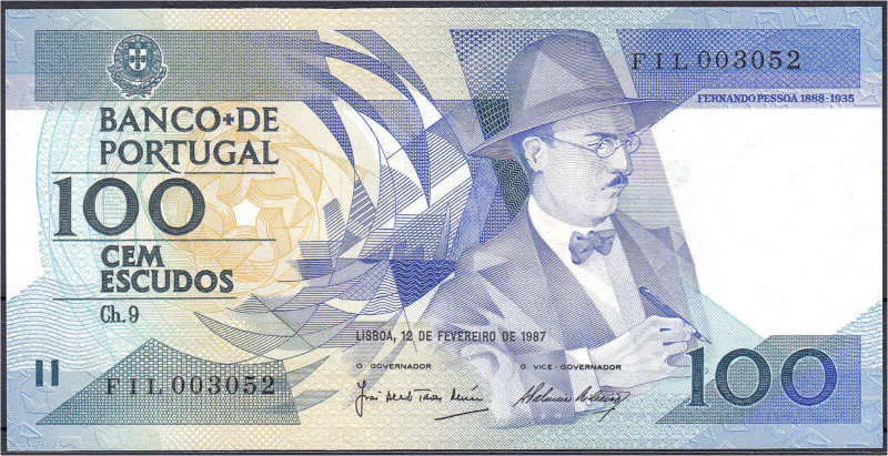 100 Escudos 12.2.1987. FIL 003052. I. Pick 179c.