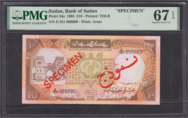 10 Pounds Specimen 1985 PMG Grading 67 Superb Gem Unc EPQ. I. Pick 34s.