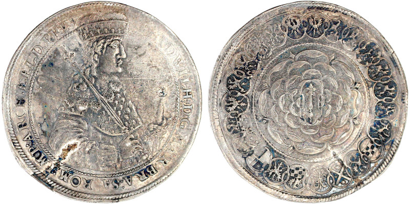 Breiter doppelter Reichstaler o.J. (1641/1643), Königsberg. FRID : WILH : D : G ...