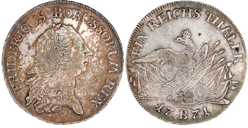 Reichstaler 1771 B, Breslau. 21,26 g. gutes sehr schön, schöne Patina. Olding 85...