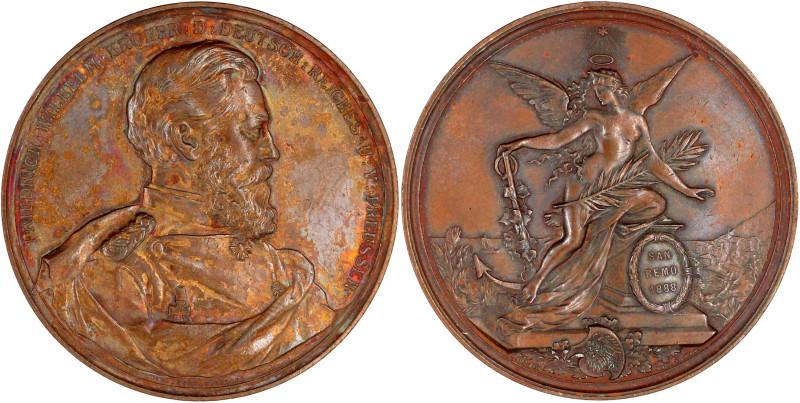 Bronzemedaille 1888 v. Heinrich Schwabe, Prägung v. Lauer, a. s. Kuraufenthalt i...