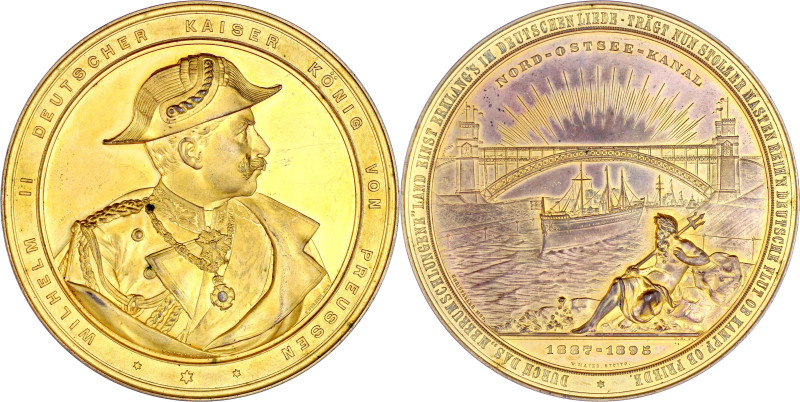 Vergoldete Bronzemedaille 1895, von Schäfer und Christaller bei Mayer, Stuttgart...