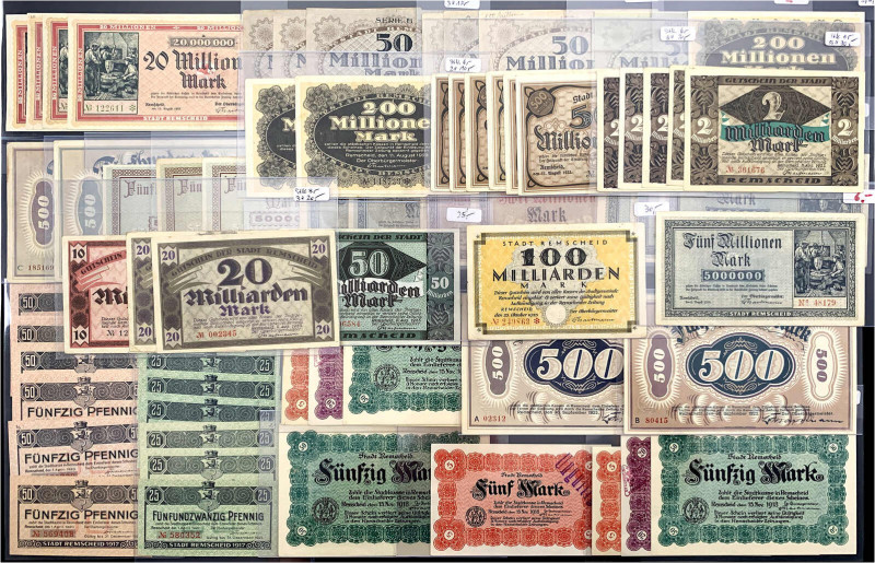 83 Scheine, dabei Großnotgeld, Inflation und Kleingeldscheine aus 1918 - 1923. U...