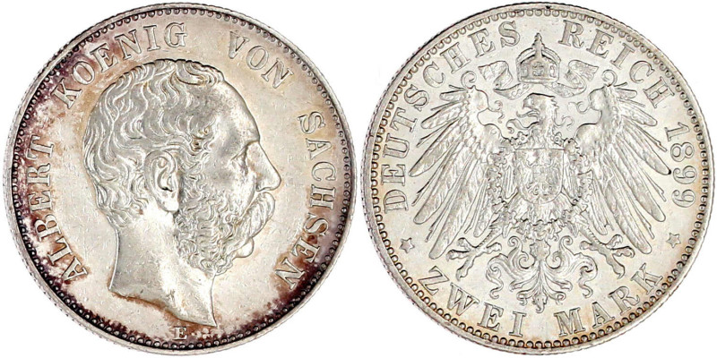 2 Mark 1899 E. vorzüglich. Jaeger 124.