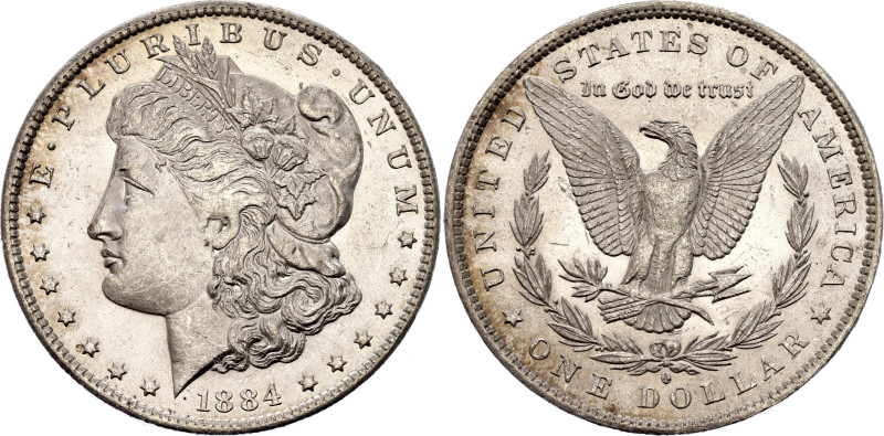 United States 1 Dollar 1884 O
KM# 110, N# 1492; Silver 26.65 g.; "Morgan Dollar...