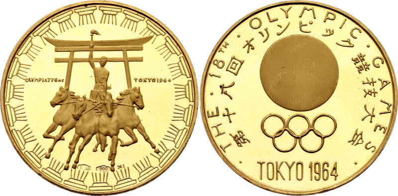 Japan Gold Medal 18th Olympic Games in Tokyo 1964 NI
Gold (0.900) 17.50 g., Pro...