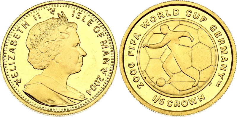 Isle of Man 1/5 Crown 2006 PM
N# 406191; Gold (.999) 6.22 g., Proof; Elizabeth ...