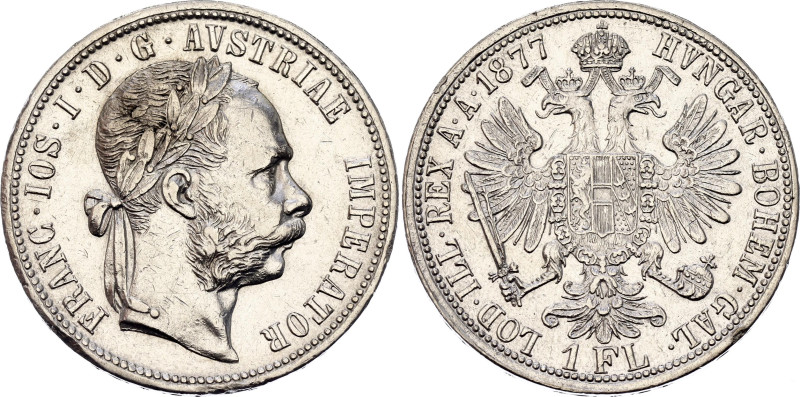 Austria 1 Florin 1877
KM# 2222, N# 4726; Silver; Franz Joseph I; XF+