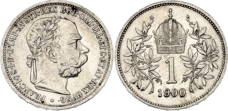 Austria 1 Corona 1900
KM# 2804, Schön# 7, N# 5744; Silver 4.99 g.; Franz Joseph...