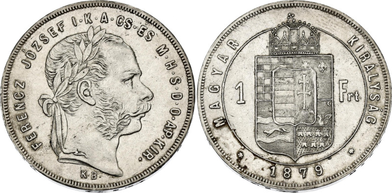 Hungary 1 Forint 1879 KB
KM# 453.1, N# 4736; Silver 12.32 g.; Franz Joseph I; K...