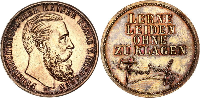 Germany - Empire Bronze Token "Death of Friedrich III" 1888 (ND)
N# 60005; Bron...