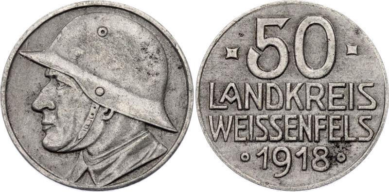 Germany - Weimar Republic Weissenfels an der Saale 50 Pfennig 1918
Funck# 590.2...