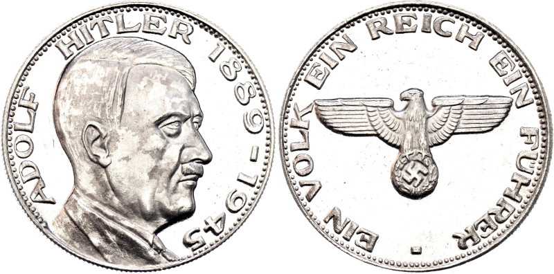 Germany - Third Reich Silver Medal "Adolf Hitler 1889-1945" (ND)
N# 45699; Silv...