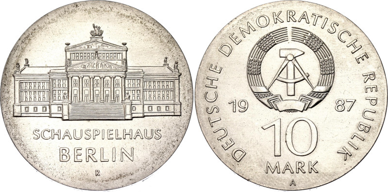 Germany - DDR 10 Mark 1987 A
KM# 118, N# 43348; Silver 17.02 g.; 750th Annivers...