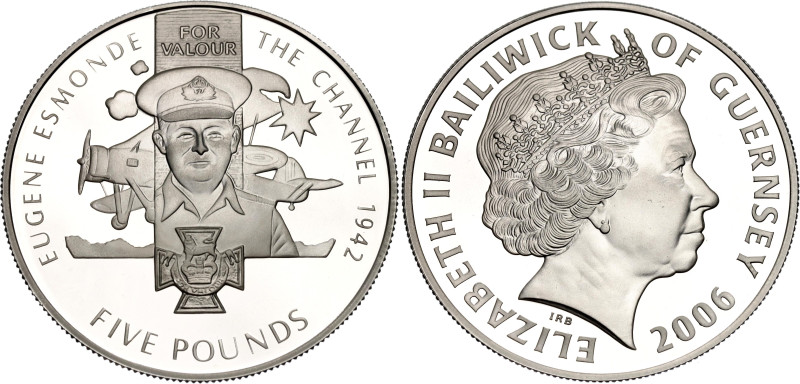 Guernsey 5 Pounds 2006
Silver 28.10 g., Proof; Elizabeth II; 150th Anniversary ...