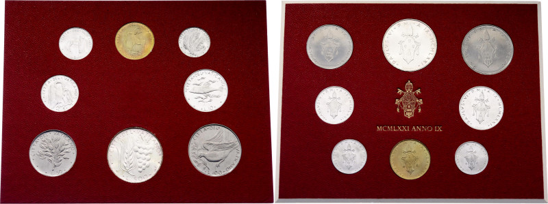 Vatican Annual Coin Set 1971 (IX)
KM# MS75; With Silver; Paul VI; In the origin...