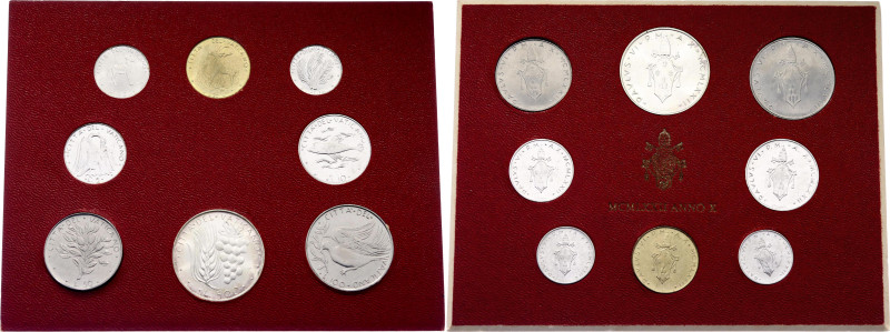 Vatican Annual Coin Set 1972 (X)
KM# MS76; With Silver; Paul VI; In the origina...