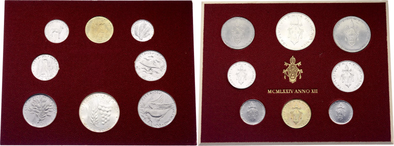 Vatican Annual Coin Set 1974 (XII)
KM# MS78; With Silver; Paul VI; In the origi...