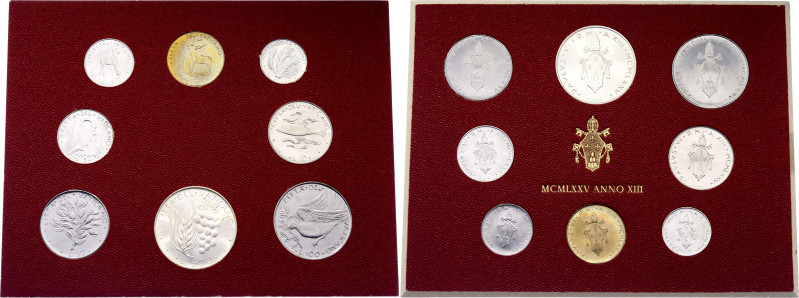 Vatican Annual Coin Set 1975 (XIII)
KM# MS80; With Silver; Paul VI; In the orig...