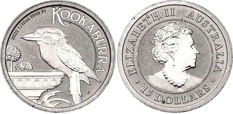 Australia 15 Dollars 2012 P
KM# 4404a, N# 370867; Platinum (.999) 3.112 g; Eliz...