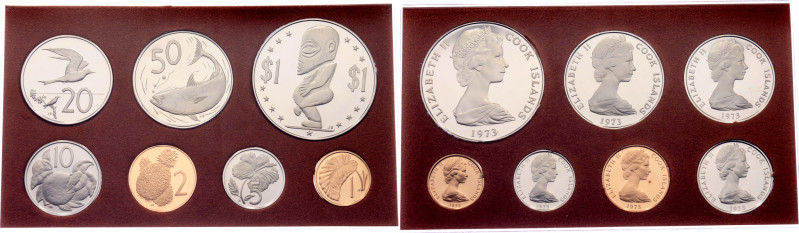 Cook Islands Annual Proof Coin Set 1973
KM# PS2; Proof; Elizabeth II; 1 - 2 - 5...