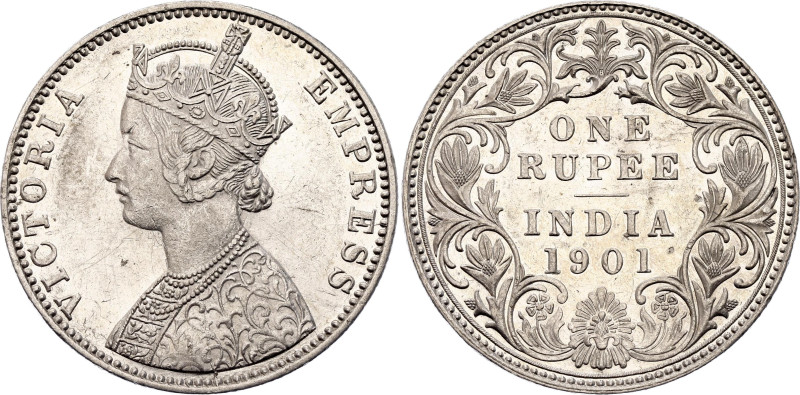 British India 1 Rupee 1901 B
KM# 492, N# 3719; Silver 11.66 g.; Victoria; Bomba...