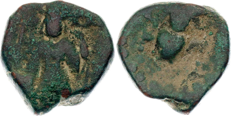 India Kushan Empire Didrachm 227 - 247 (ND)
Göbl Kushan# 1019, N# 62794; Copper...